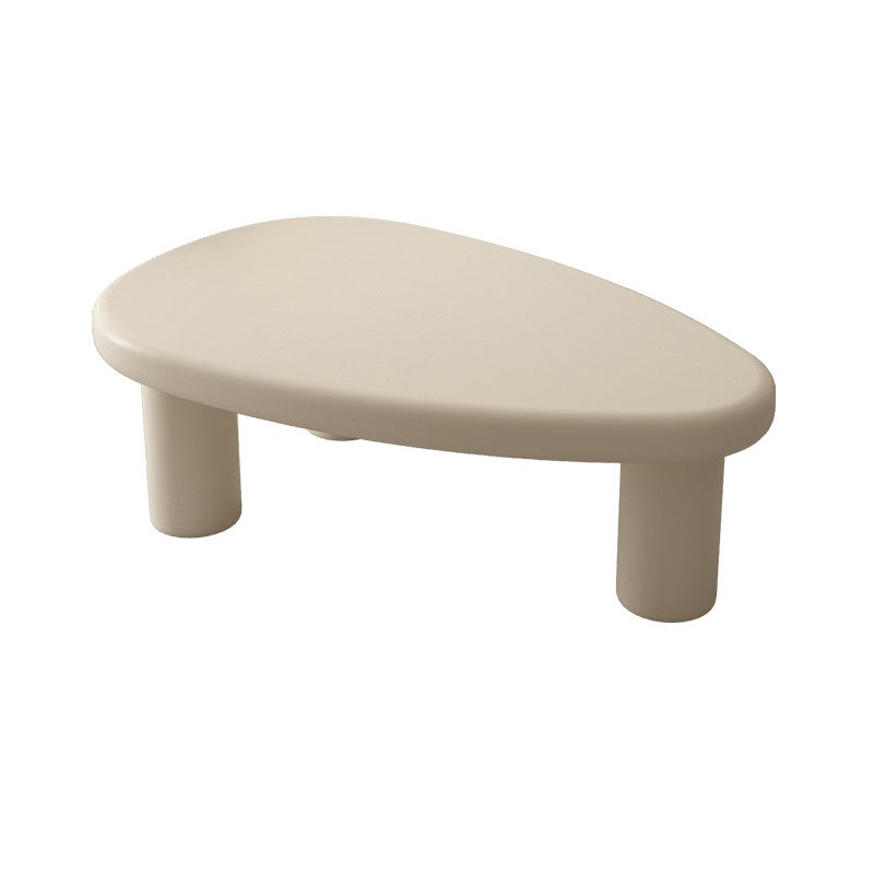 Table basse ronde triangulaire en bois d’ingénierie de style français traditionnel avec 1 niveau pour salon 