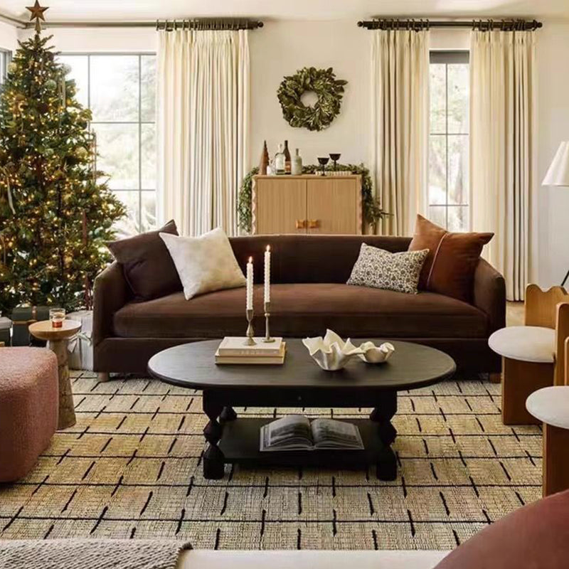 Traditional French Pine Wood Oval Tapered Coffee Table 2-Tier For Living Room
