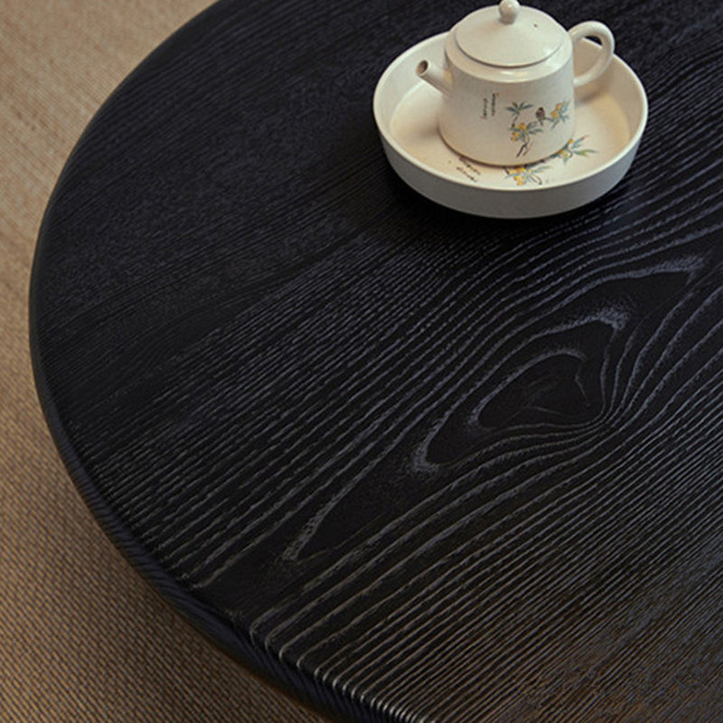 Table basse ronde japonaise traditionnelle en frêne, 1 niveau, pour salon 