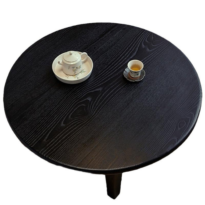 Table basse ronde japonaise traditionnelle en frêne, 1 niveau, pour salon 