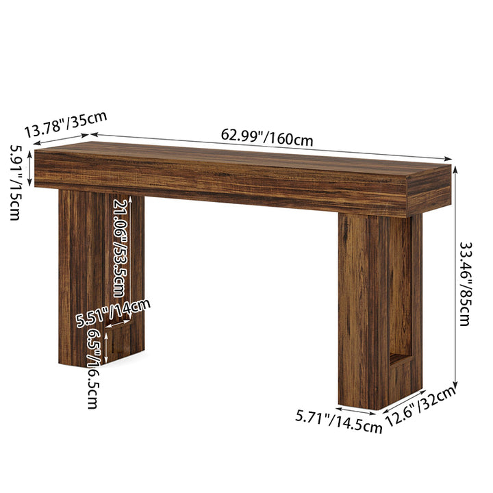 Table d'appoint rectangulaire traditionnelle en MDF chinois, à 1 niveau, pour salon 