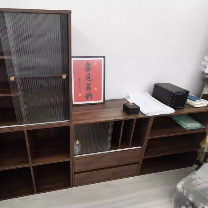 Traditionelles chinesisches Öko-Board Acryl Quadrat Lagerung Schrank 2-Schublade für Wohnzimmer 