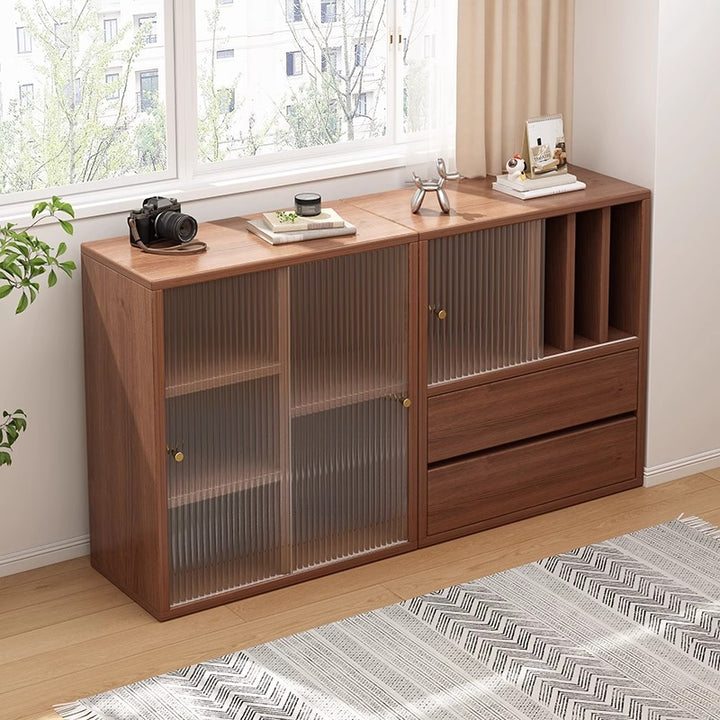 Traditionelles chinesisches Öko-Board Acryl Quadrat Lagerung Schrank 2-Schublade für Wohnzimmer 