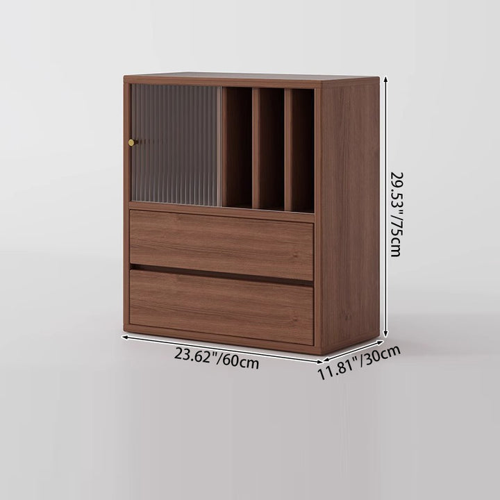 Traditionelles chinesisches Öko-Board Acryl Quadrat Lagerung Schrank 2-Schublade für Wohnzimmer 