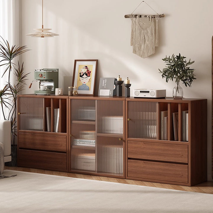 Traditionelles chinesisches Öko-Board Acryl Quadrat Lagerung Schrank 2-Schublade für Wohnzimmer 