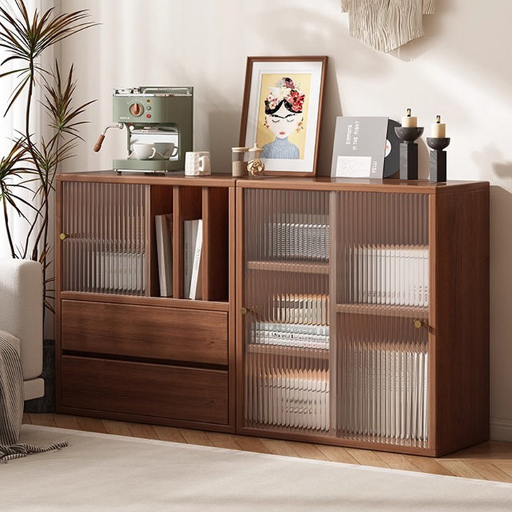 Traditionelles chinesisches Öko-Board Acryl Quadrat Lagerung Schrank 2-Schublade für Wohnzimmer 