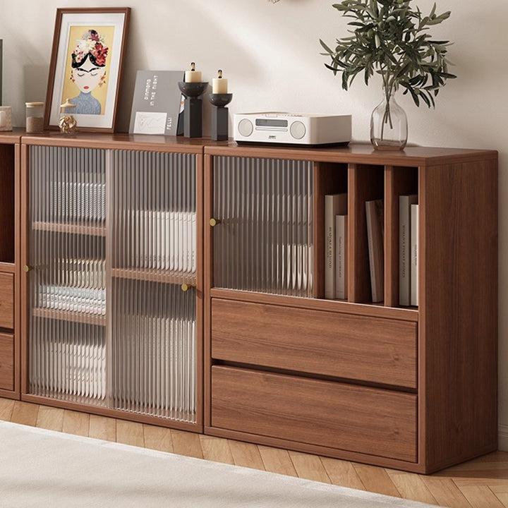Traditionelles chinesisches Öko-Board Acryl Quadrat Lagerung Schrank 2-Schublade für Wohnzimmer 