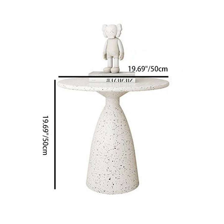 Table d'appoint conique ronde à un niveau en acier carbone japonais traditionnel pour salon 