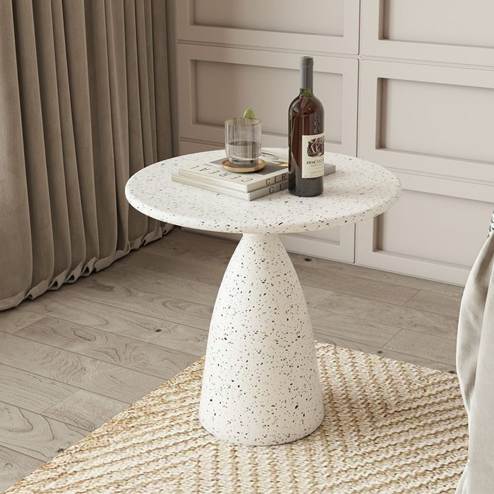 Table d'appoint conique ronde à un niveau en acier carbone japonais traditionnel pour salon 