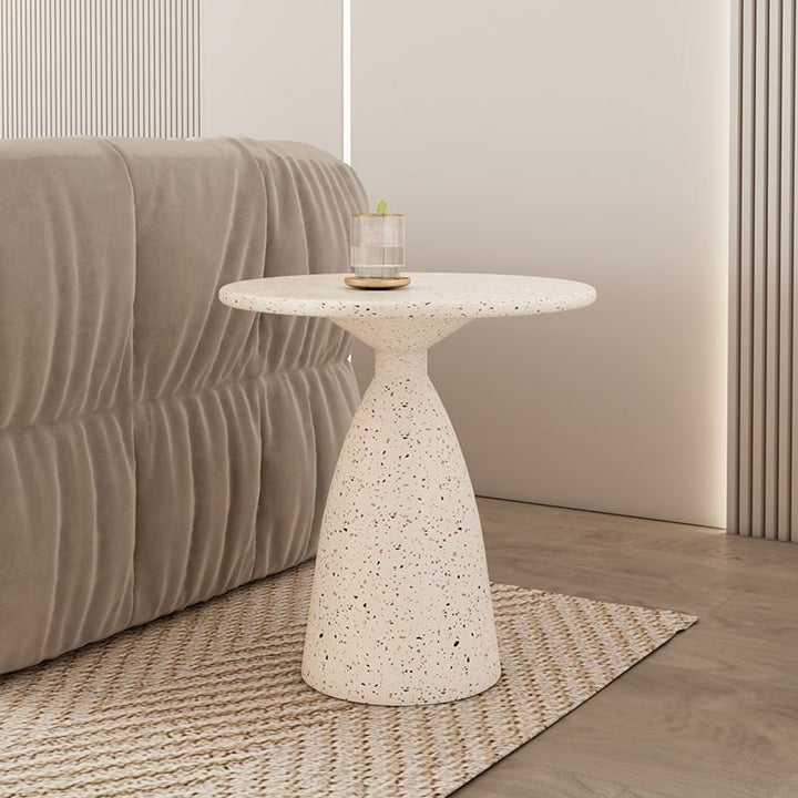Table d'appoint conique ronde à un niveau en acier carbone japonais traditionnel pour salon 