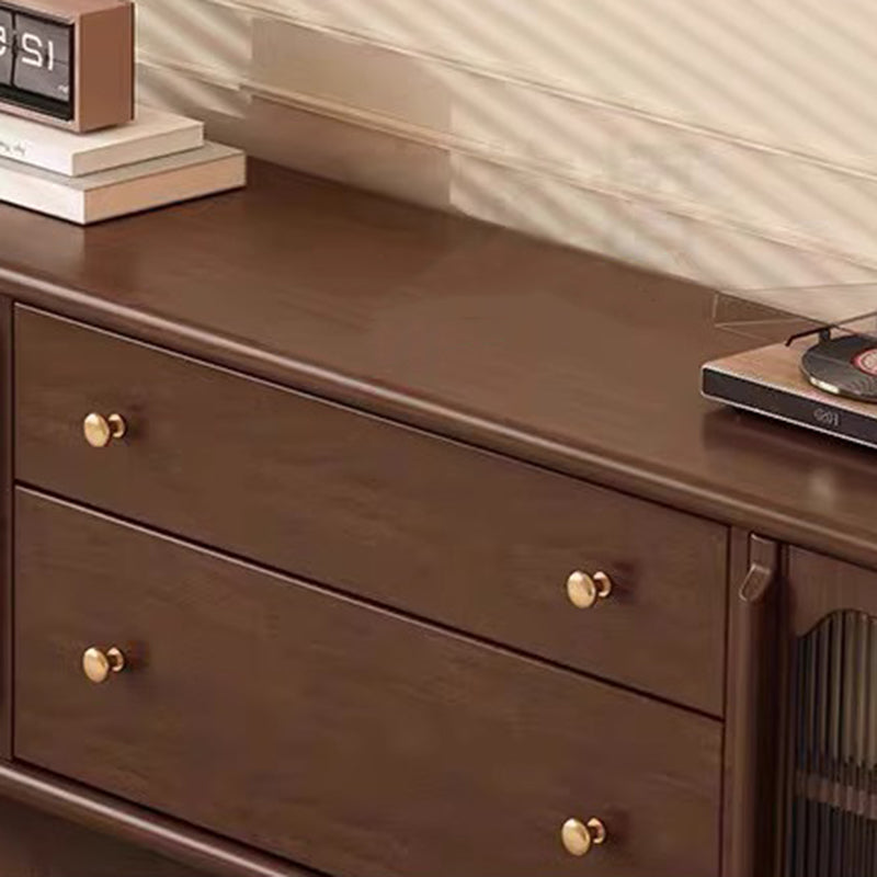 Traditional Vintage Rubberwood Ash Veneer Elongated Oval Coffee Table With 2 Drawers For Living Room