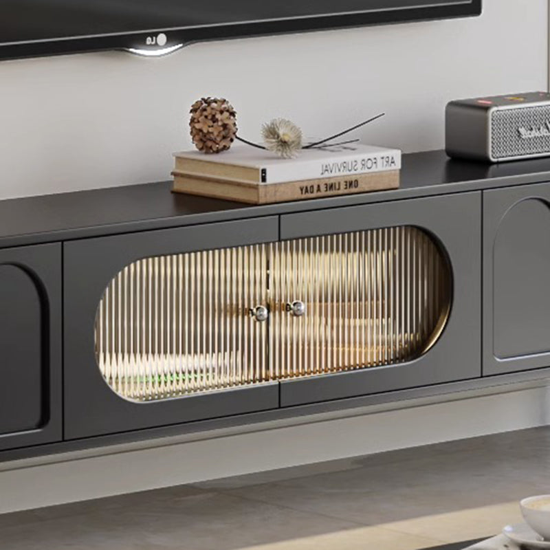 Traditional French Particle Board MDF Stainless Steel Glass Cylindrical Rectangular TV Stand With 2 Drawers For Living Room