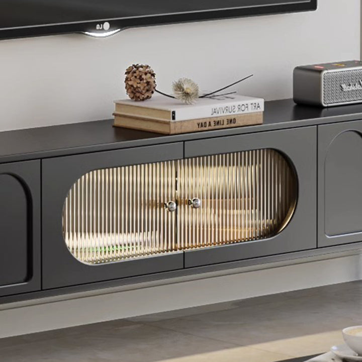Traditional French Particle Board MDF Stainless Steel Glass Cylindrical Rectangular TV Stand With 2 Drawers For Living Room