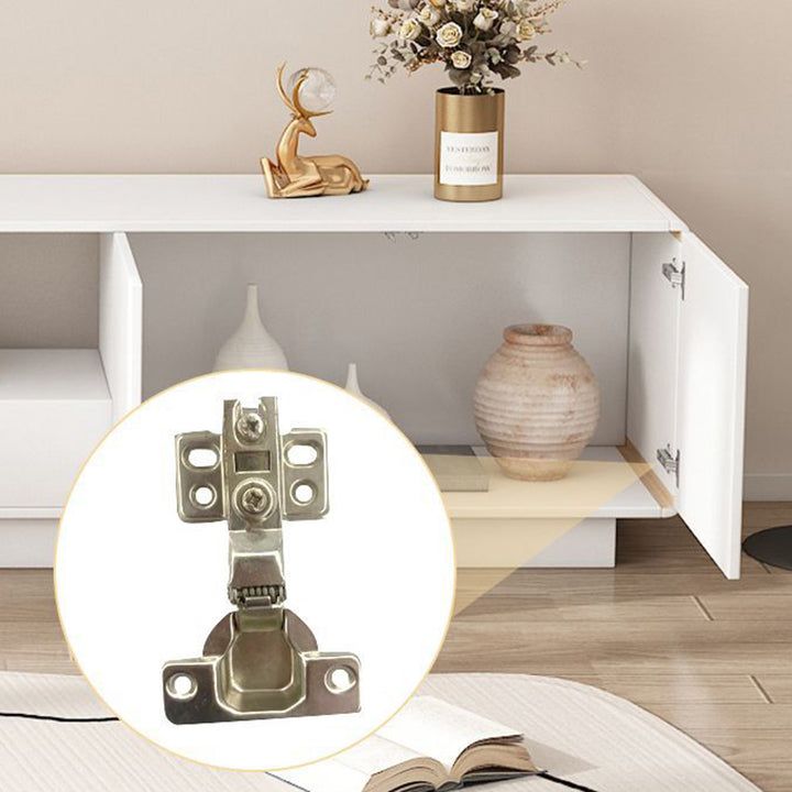 Moderner minimalistischer Eco Board TV-Ständer aus Massivholz mit mehreren Schichten, abgerundeter rechteckiger Form und 2 Aufbewahrungsmöglichkeiten für das Wohnzimmer 