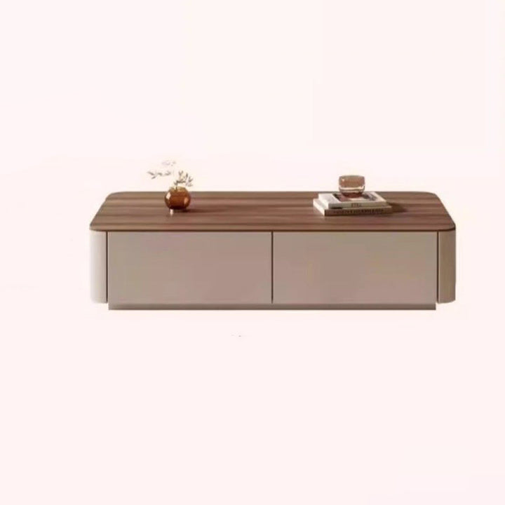 Traditionelles französisches TV-Regal aus massivem Holz mit abgerundeten Ecken und 2/3 Schubladen für das Wohnzimmer 