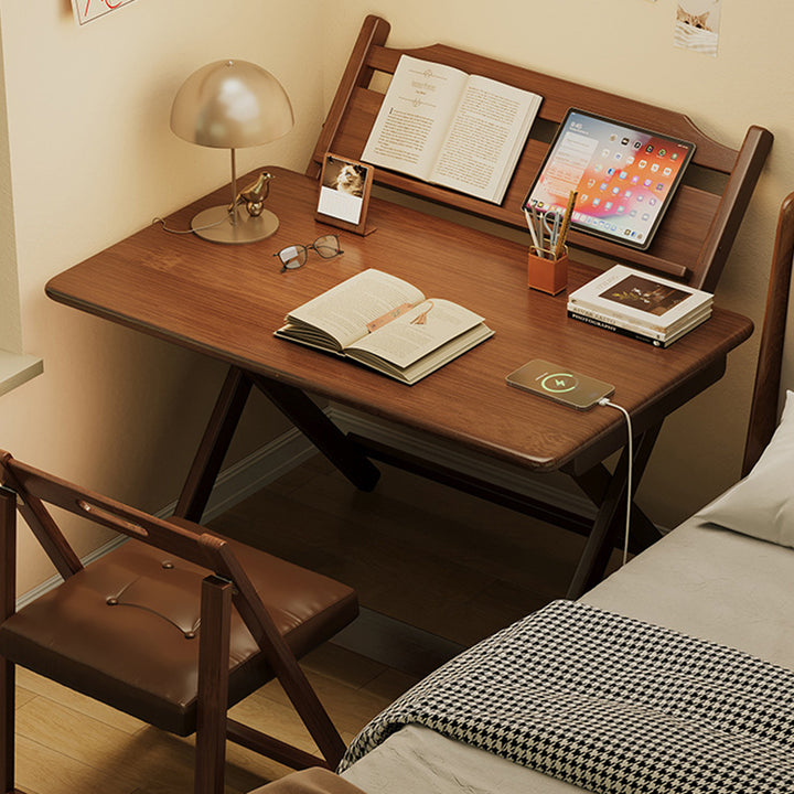 Traditioneller Vintage Bambus abgerundeter rechteckiger Schreibtisch 1-stufig für das Schlafzimmer 