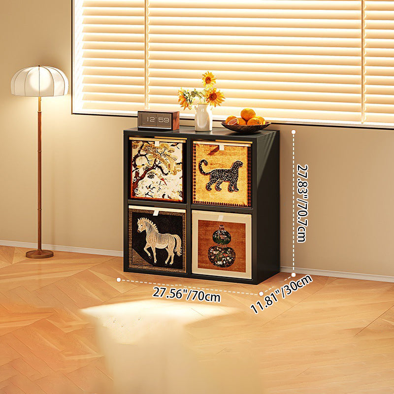 Armoire de rangement carrée rectangulaire en acier au carbone de style minimaliste moderne, 4/6/8 compartiments, pour salon 