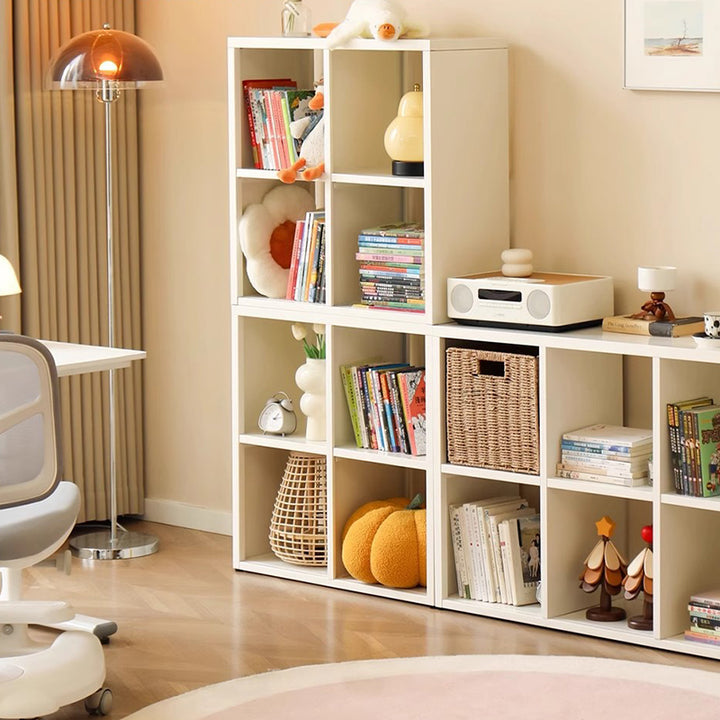 Armoire de rangement carrée rectangulaire en acier au carbone de style minimaliste moderne, 4/6/8 compartiments, pour salon 