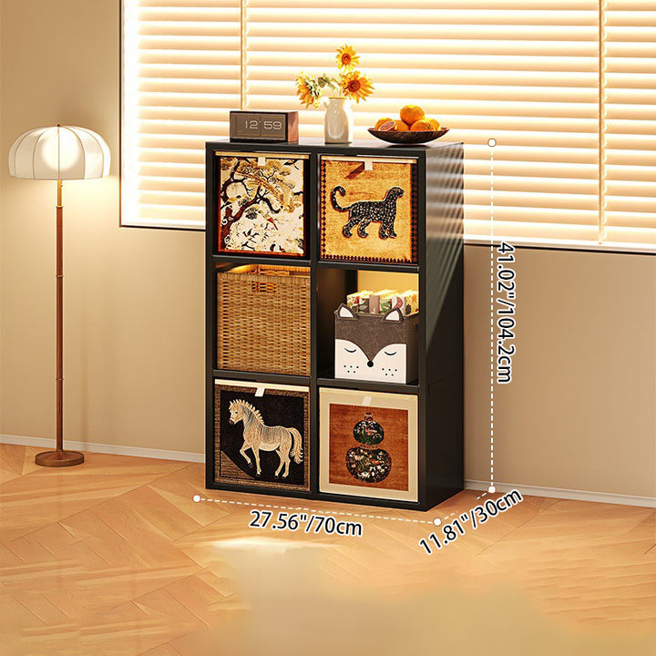 Armoire de rangement carrée rectangulaire en acier au carbone de style minimaliste moderne, 4/6/8 compartiments, pour salon 