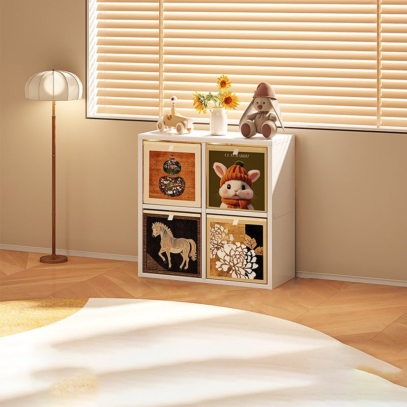 Armoire de rangement carrée rectangulaire en acier au carbone de style minimaliste moderne, 4/6/8 compartiments, pour salon 