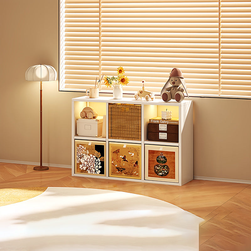 Armoire de rangement carrée rectangulaire en acier au carbone de style minimaliste moderne, 4/6/8 compartiments, pour salon 