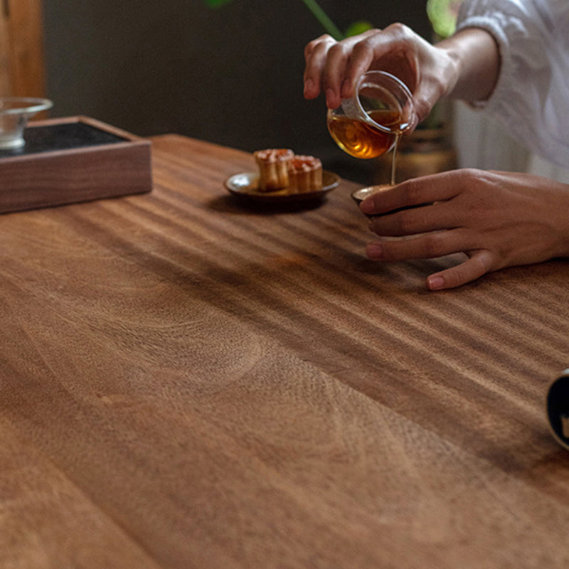 Table basse forme marteau en bois massif japonais traditionnel, à 1 niveau, pour salon 