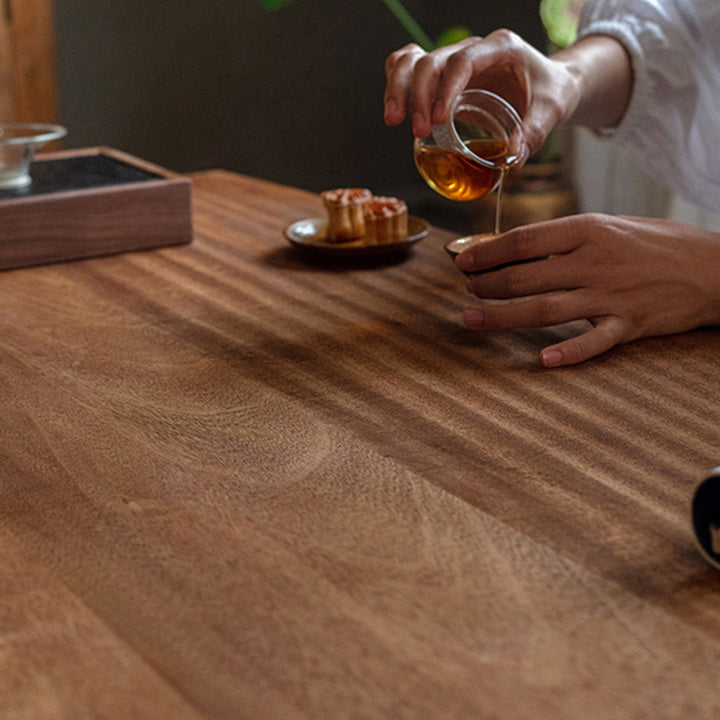 Table basse forme marteau en bois massif japonais traditionnel, à 1 niveau, pour salon 