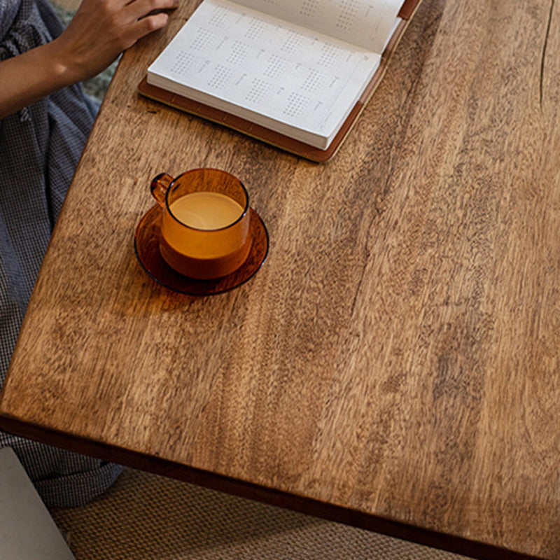 Table basse forme marteau en bois massif japonais traditionnel, à 1 niveau, pour salon 