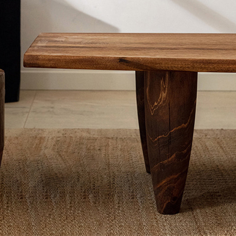 Table basse forme marteau en bois massif japonais traditionnel, à 1 niveau, pour salon 