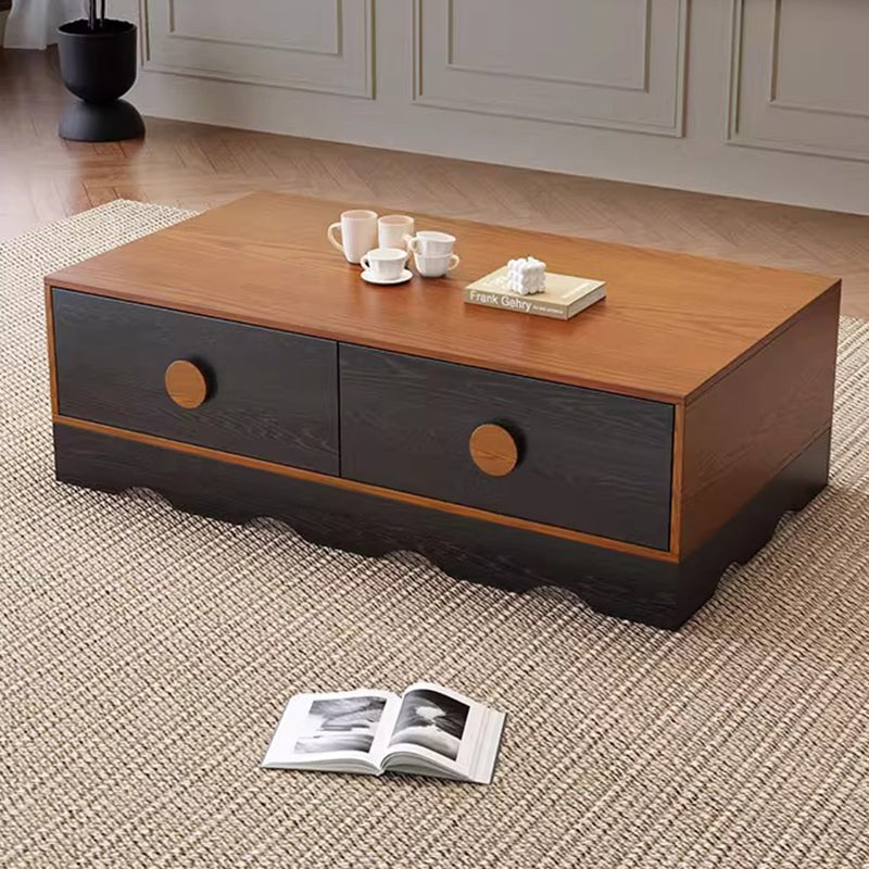 Gabinete de almacenamiento rectangular de ondas de tablero multicapa de madera maciza de caucho chino tradicional con 2/3/4/7 cajones para sala de estar 
