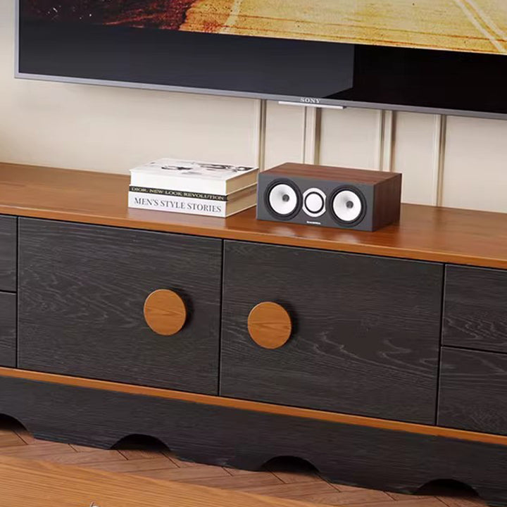 Gabinete de almacenamiento rectangular de ondas de tablero multicapa de madera maciza de caucho chino tradicional con 2/3/4/7 cajones para sala de estar 