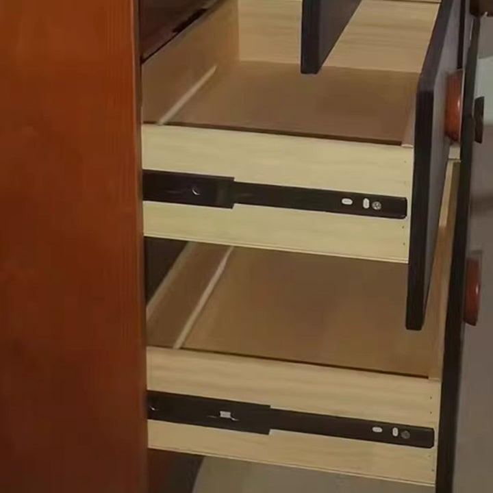 Gabinete de almacenamiento rectangular de ondas de tablero multicapa de madera maciza de caucho chino tradicional con 2/3/4/7 cajones para sala de estar 
