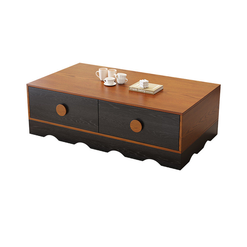 Gabinete de almacenamiento rectangular de ondas de tablero multicapa de madera maciza de caucho chino tradicional con 2/3/4/7 cajones para sala de estar 