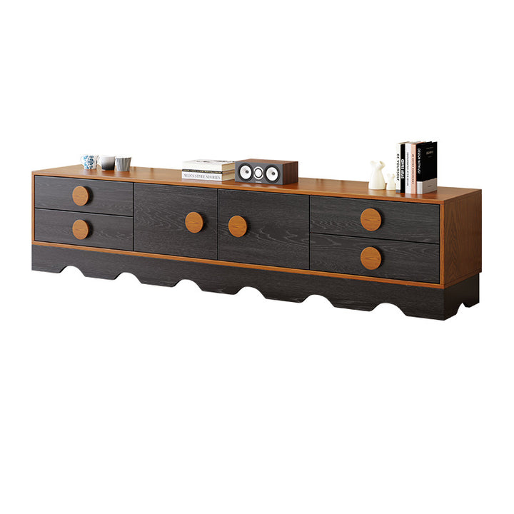 Gabinete de almacenamiento rectangular de ondas de tablero multicapa de madera maciza de caucho chino tradicional con 2/3/4/7 cajones para sala de estar 
