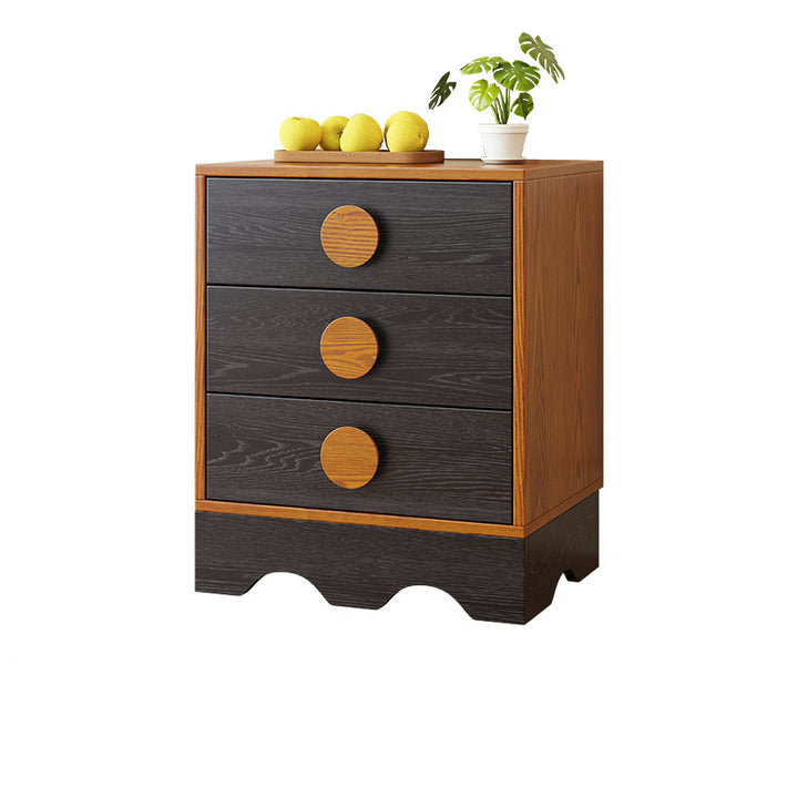 Gabinete de almacenamiento rectangular de ondas de tablero multicapa de madera maciza de caucho chino tradicional con 2/3/4/7 cajones para sala de estar 