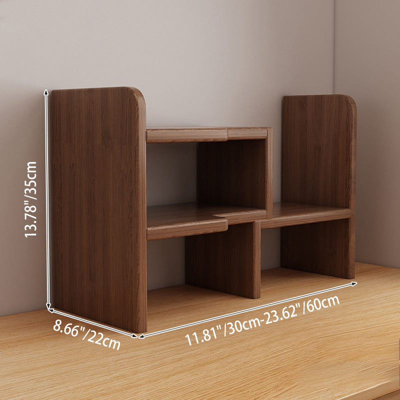 Estantería rectangular de madera diseñada tradicional china de 2 niveles para sala de estar 