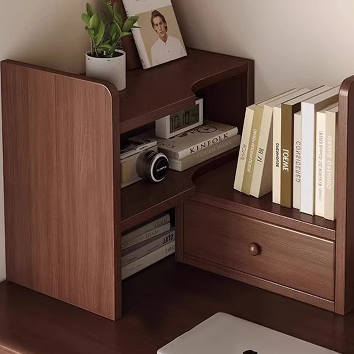 Estantería rectangular de madera diseñada tradicional china de 2 niveles para sala de estar 