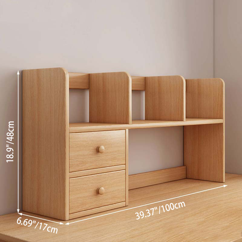 Estantería rectangular de madera diseñada tradicional china de 2 niveles para sala de estar 