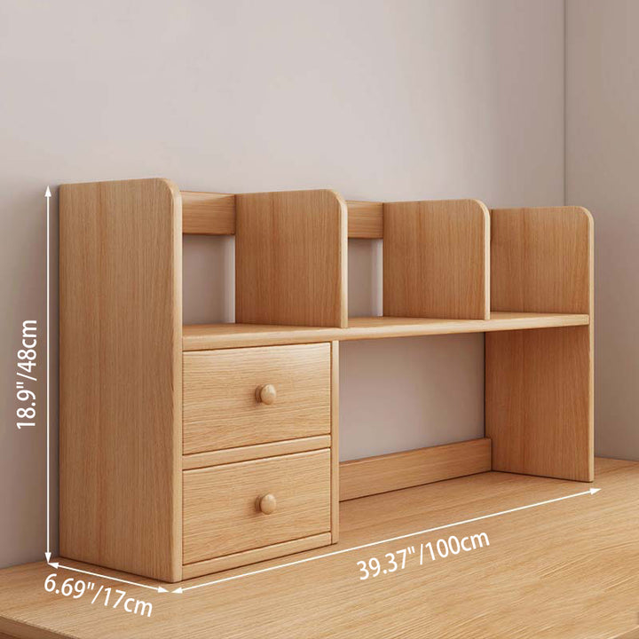 Estantería rectangular de madera diseñada tradicional china de 2 niveles para sala de estar 