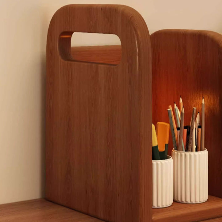 Étagère de rangement de bureau rectangulaire incurvée en MDF, style minimaliste moderne, 2/4 niveaux, pour salon 