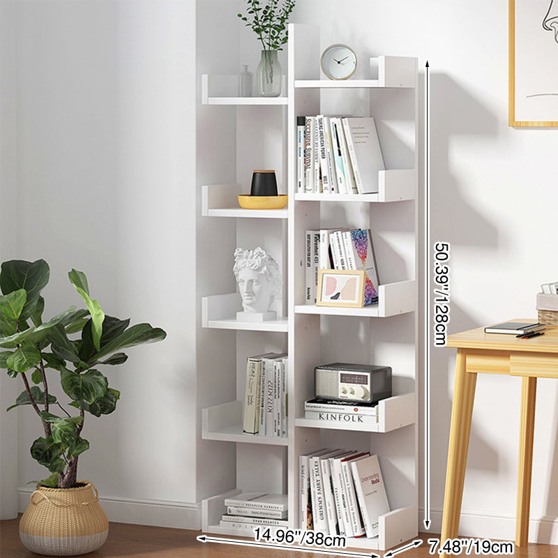 Modern Minimalist Engineered Wood Right-Angle Rectangular Storage Shelf 10 Tier For Living Room