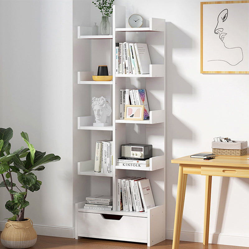 Modern Minimalist Engineered Wood Right-Angle Rectangular Storage Shelf 10 Tier For Living Room