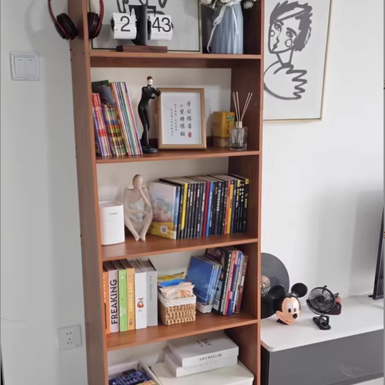 Traditional Vintage Eco-friendly Board Tiered Square Storage Shelf 5 Tiers For Living Room