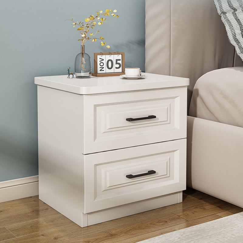 Traditional Chinese MDF Pine Wood Drawers Square Nightstand 2/3 Drawer For Bedroom