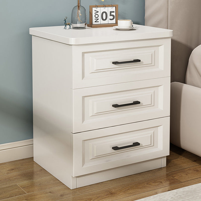 Traditional Chinese MDF Pine Wood Drawers Square Nightstand 2/3 Drawer For Bedroom