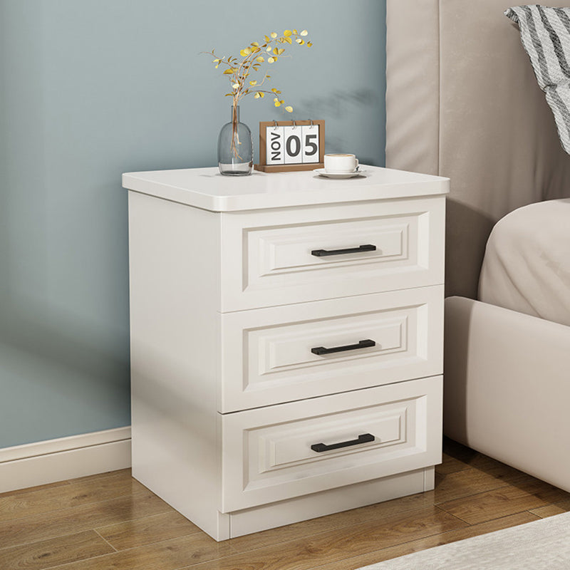 Traditional Chinese MDF Pine Wood Drawers Square Nightstand 2/3 Drawer For Bedroom