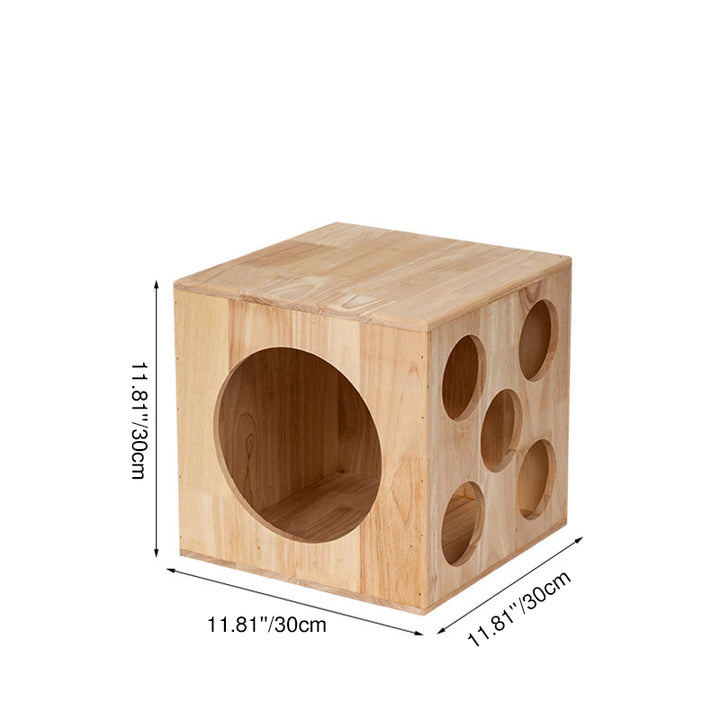 Lit rond carré en bois d&