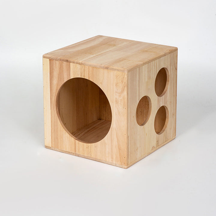 Lit rond carré en bois d&