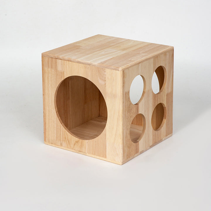 Lit rond carré en bois d&