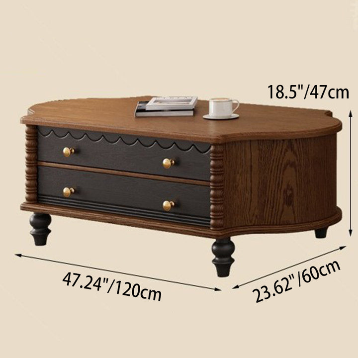 Traditional French Ash Wood Glass Butterfly Round Rectangular Storage Cabinet 2/3-Drawer For Living Room